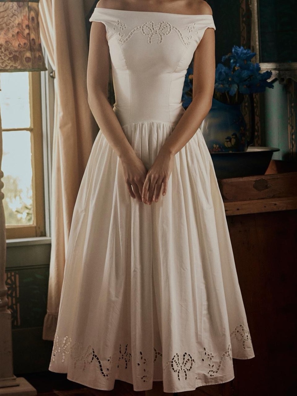 House of cb white Lauren dress